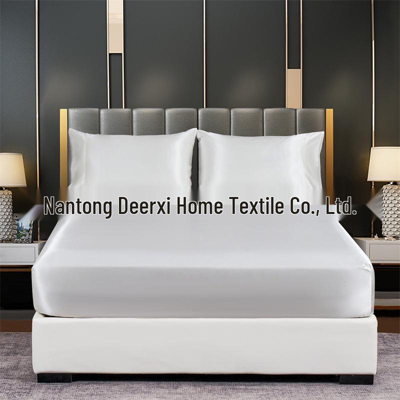 Silk Satin Cool Touch Fitted Sheet & Pillowcase Set