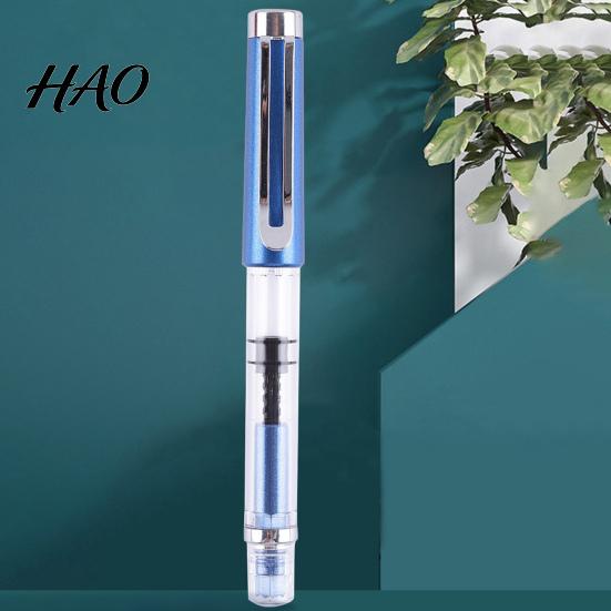 Ergonomic Titanium Pen Fountain High Ink Capacity Vacuum Filling Stainless Smooth Writing Steel Fine Nib for Daily