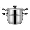Extra Thick 201 Stainless Steel Multi-Purpose Pot with Steamer