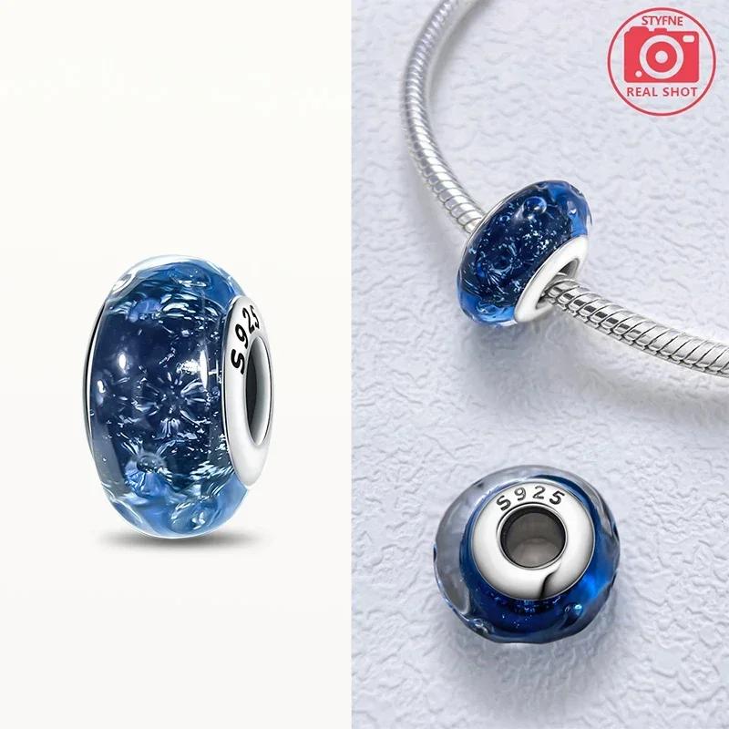 Coppereffervescence Murano Glass Original Colored Beads Fit Original Charm Bracelet Fine Jewelry Diy Giftsfor Women