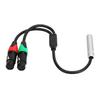 0.3M 24AWG Pure Copper Double Shield 6.35 Female To Dual XLR Female Audio Connecting Cable
