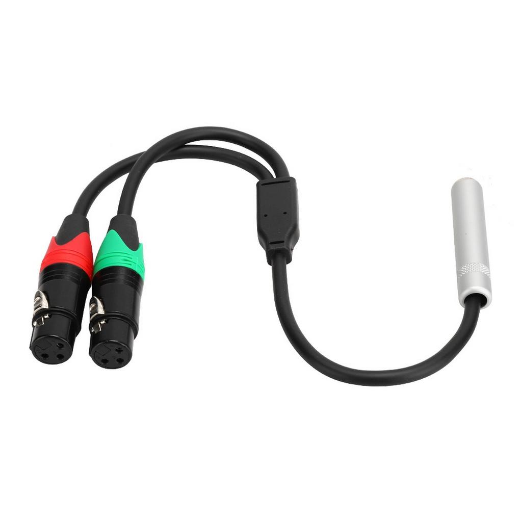 0.3M 24AWG Pure Copper Double Shield 6.35 Female To Dual XLR Female Audio Connecting Cable