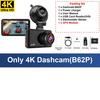 E-ACE Dash Cam 4K+2.5K Doppio Canale Car Dvr Supporto WIFI GPS Visualizzazione Velocità Parcheggio 24h Registrazione Ciclica Visione Notturna Scatola Nera