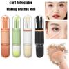 4 In 1 Telescopic Makeup Brush Portable Travel Makeup Brushes Set Eyeshadow Loose Powder Mini Makeup Brush Beauty Tools