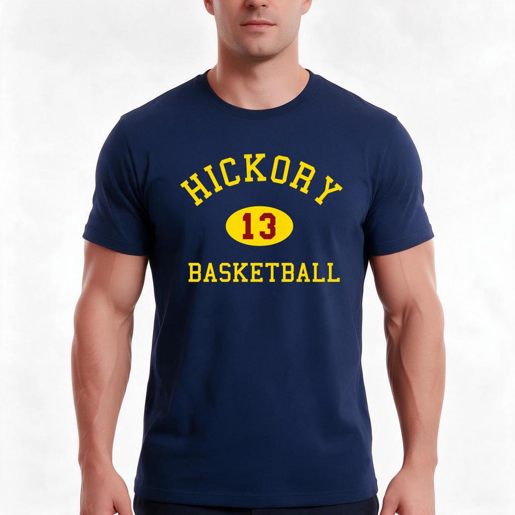 Hoosiers Hickory Basketball Tee Tshirt Summer Casual Cotton Tee Oversized Streetwear Tops Vintage Graphic Print 100 Cotton
