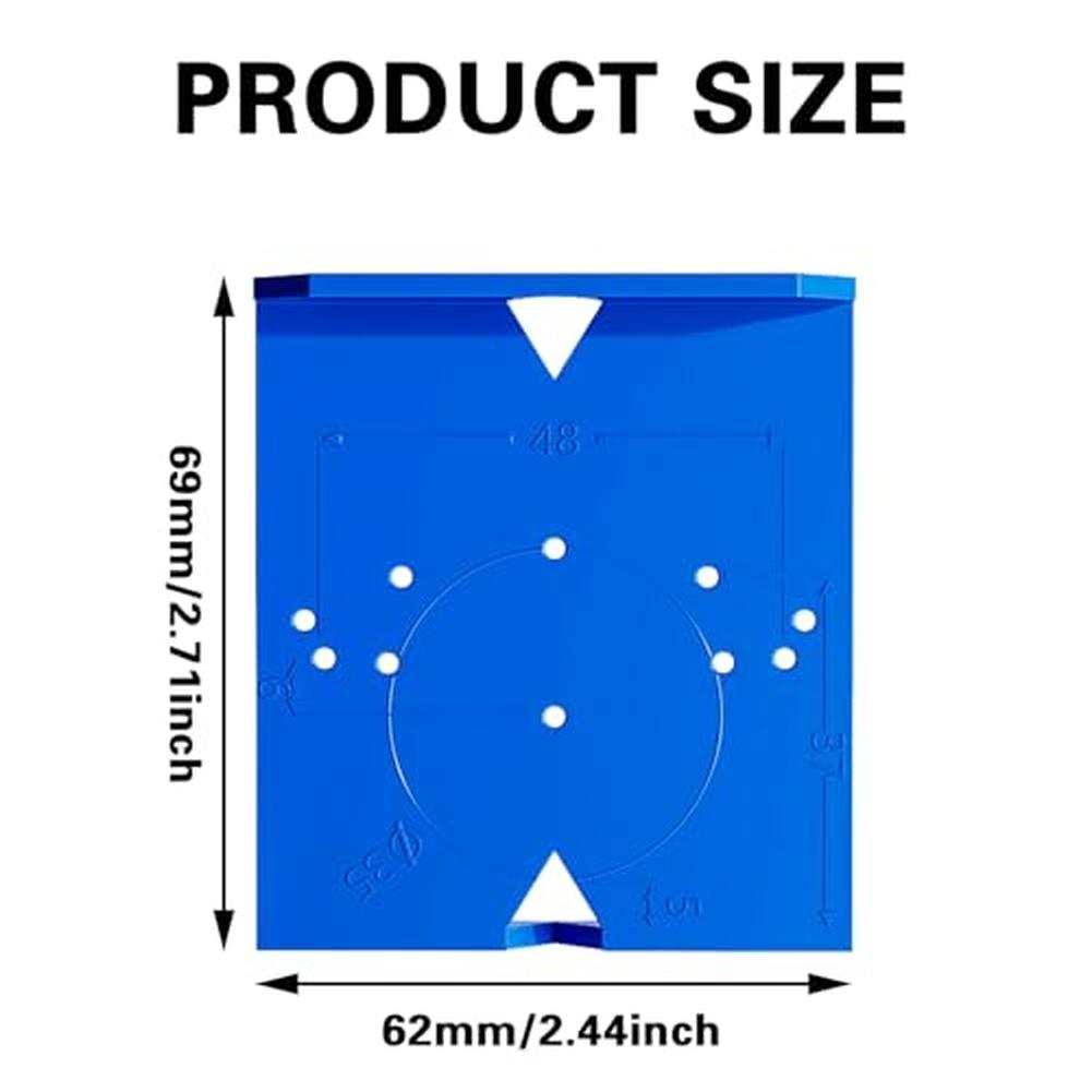 Hinge Hole Drilling Guide Drill Bit Furniture Hinge Locator 85*40mm Drill Guide Template Cemented Carbide Drill Bit