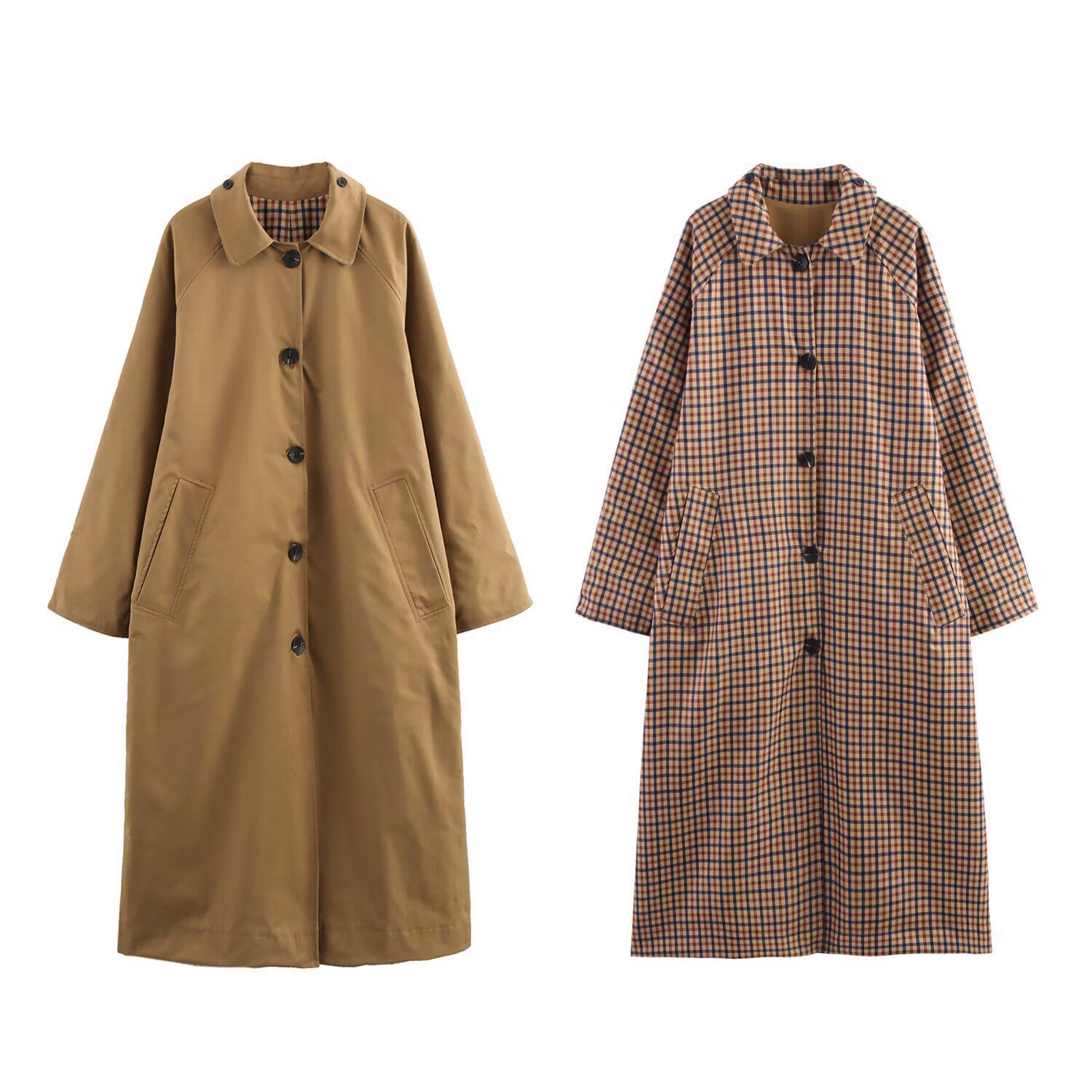 

Женский свободный двусторонний весенний тренч TAOP&ZA 3811042 XS