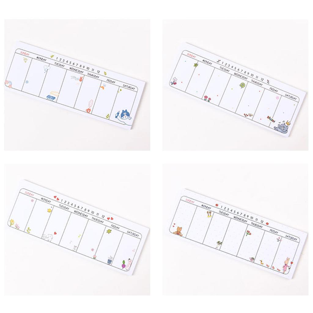 Quality Weekly Planner Notebook Weekly Planning Pads Weekly Calendar Notepads Long-Lasting Random Pattern Style 40page