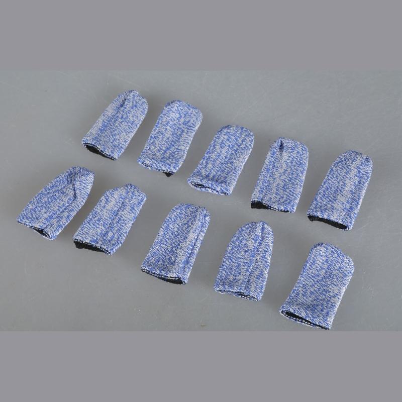 Set Of 10 Cut Resistant Finger Sleeves Protectors Breathable Lightweight Protective Gear Fit for Workshops And Gardening