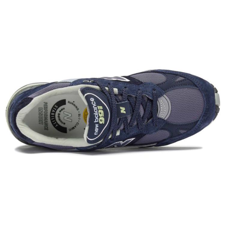 New Balance Nb 991 Classic Color Block Low Top Running Shoes Women Sneaker Blue W991NMP