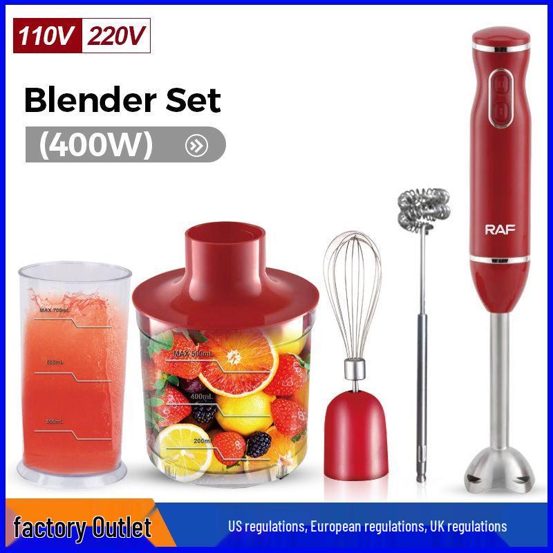 5-in-1 Electric Kitchen Chopper & Juicer: Egg Beater, Meat Grinder, Handheld Food Processor & Blender Stick