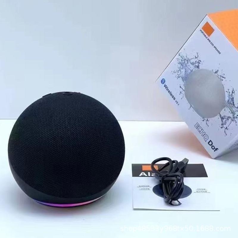 Alaxe Small Bluetooth Speaker Echo Dot 5th Outdoor Wireless Bluetooth Generation Mini RGB Speaker Home Subwoofer