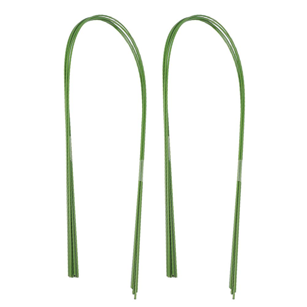 12 Stück DIY Garten Flexible Kunststoffbeschichteter Eisendraht Blumen Pflanzenstütze Gewächshaus Reifen