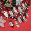 Handmade 3D Christmas Press-On Nails With Santa Snowman Star Acrylic Nail Tips Women Almond Shape