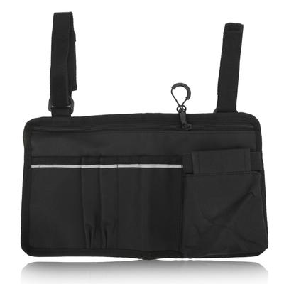 Wheelchair Side Storage Bag Organizer Waterproof Multi Pocket Armrest Pouch with Reflective Stripe Oxford Fabric for