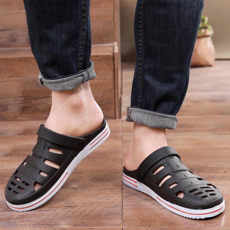 Men's Lightweight Slip-On Hollow Shoes for Summer Outdoor Use