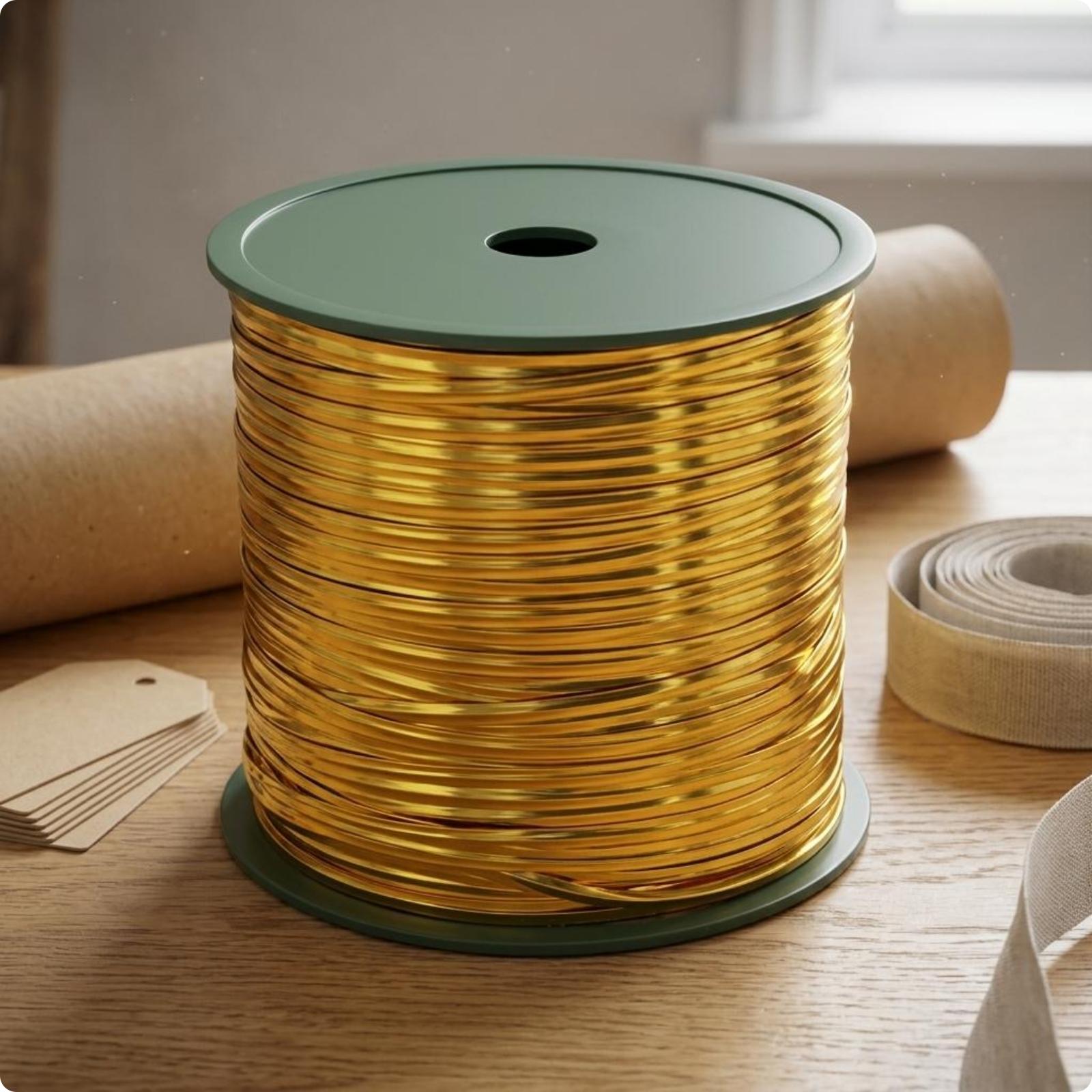 Floral Twist Wire Thin Plastic Coated Twist Tie Flower Wire Flexible Packaging Material Rust Resistant золотой
