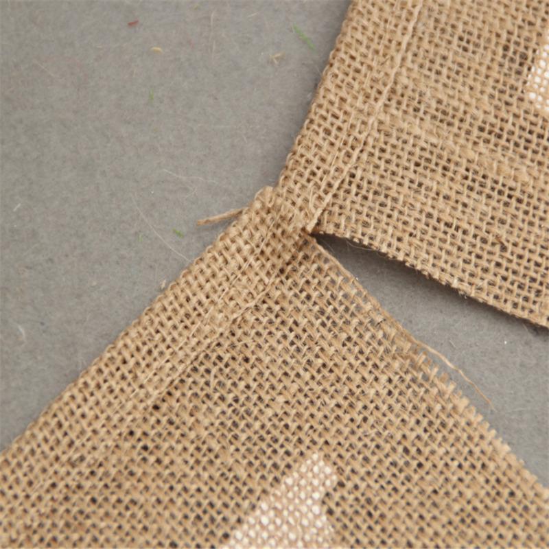 Jute Burlap Bunting Rustic Just Married Mr Mrs Wedding Banner Garland Party Flags Candy Bar Decoration Event Supplies