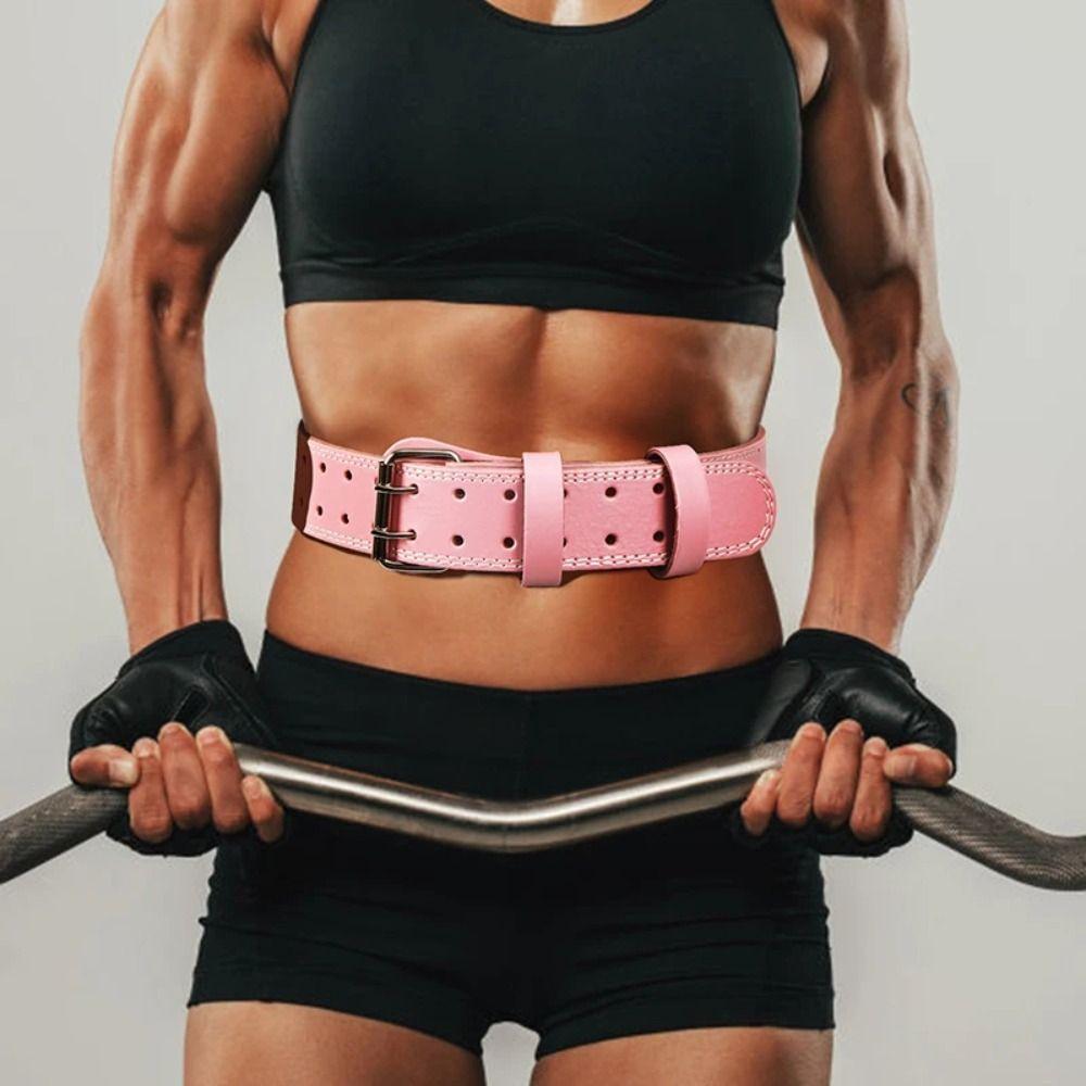 PU Leather Waist Support Belt Adjustable Weight Lifting Belt Durable Waist Support  Men&Women