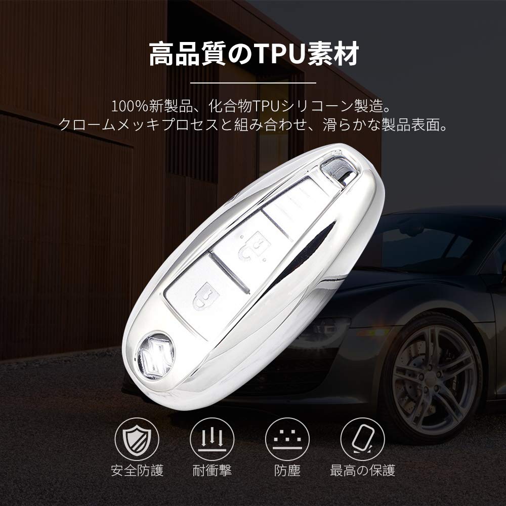 [BOMI] Compatible/replacement Suzuki key cover, Suzuki key chain, High-grade luster,