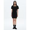 Mini Short-Sleeve Dress Black