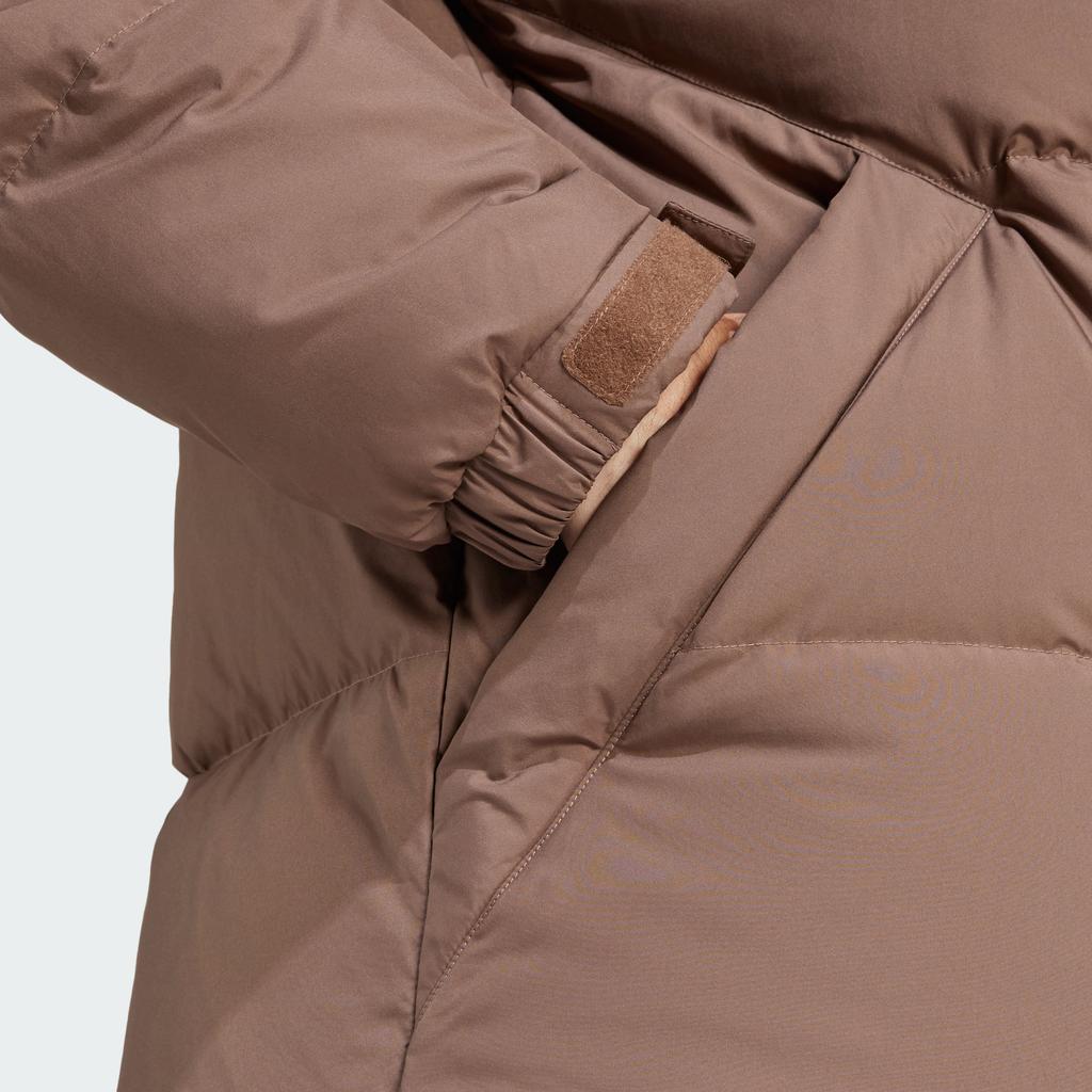 adidas Puffy Down Windproof Waterproof Water-Repellent Warm Sports Casual Puffer Jacket Unisex Jackets Deep-Earth-Brown JM9127