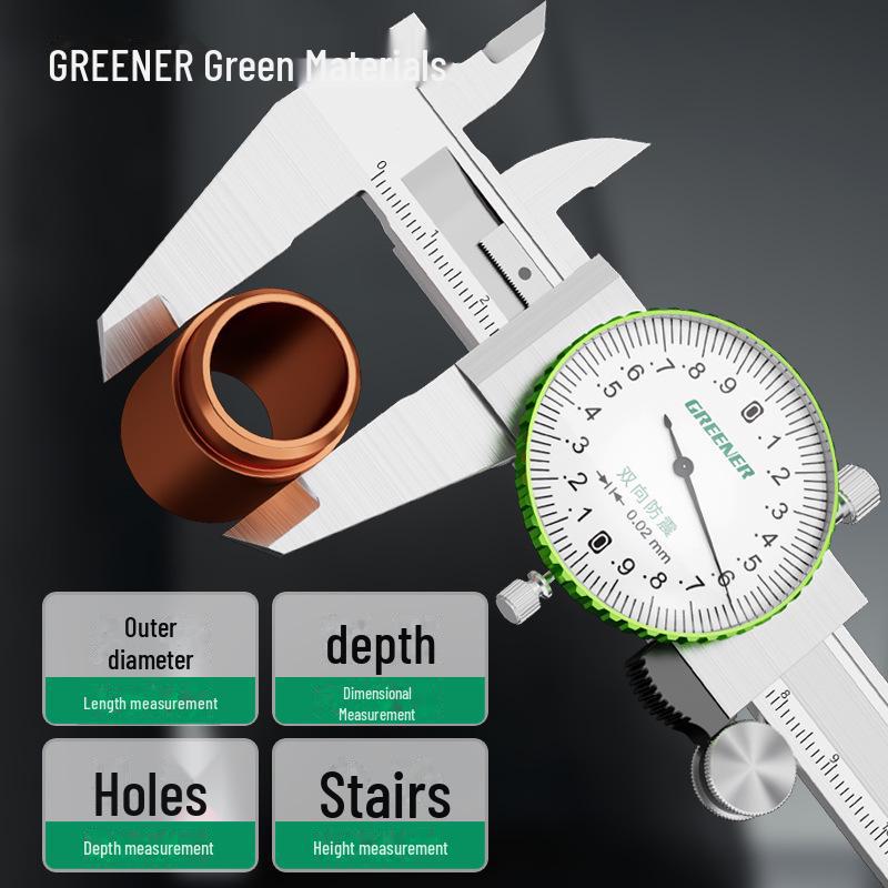 Green Forest High Precision Stainless Steel Vernier Caliper 0-300mm Dial