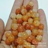 Gold Silk Jade Pumpkin Beads - Loose Jade Beads for DIY Jewelry Accessories