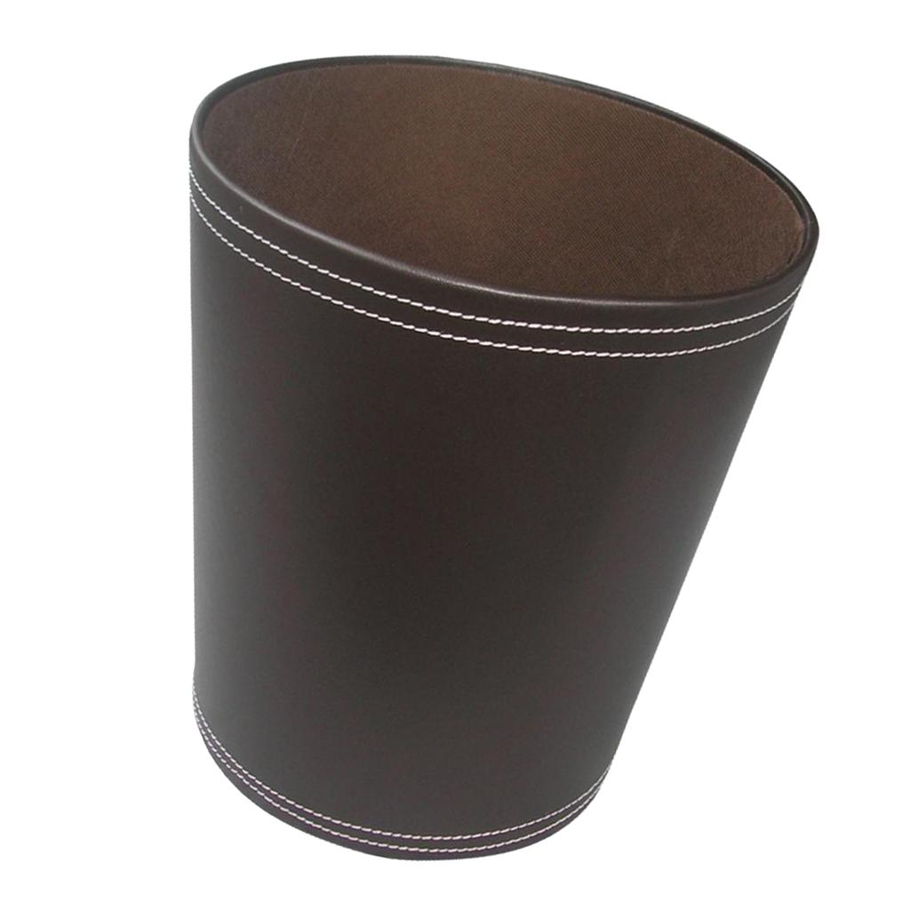 PU Leather Trash Can/Coffee Trash Can Office/Living Room Trash Can