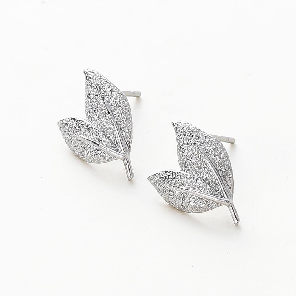 

2/4pcs Leaf 11*15MM 18K Gold Color Brass Tree Leaf Leaves Stud Earrings Pins High Quality Jewelry Findings Accessories 2pcs платиновый