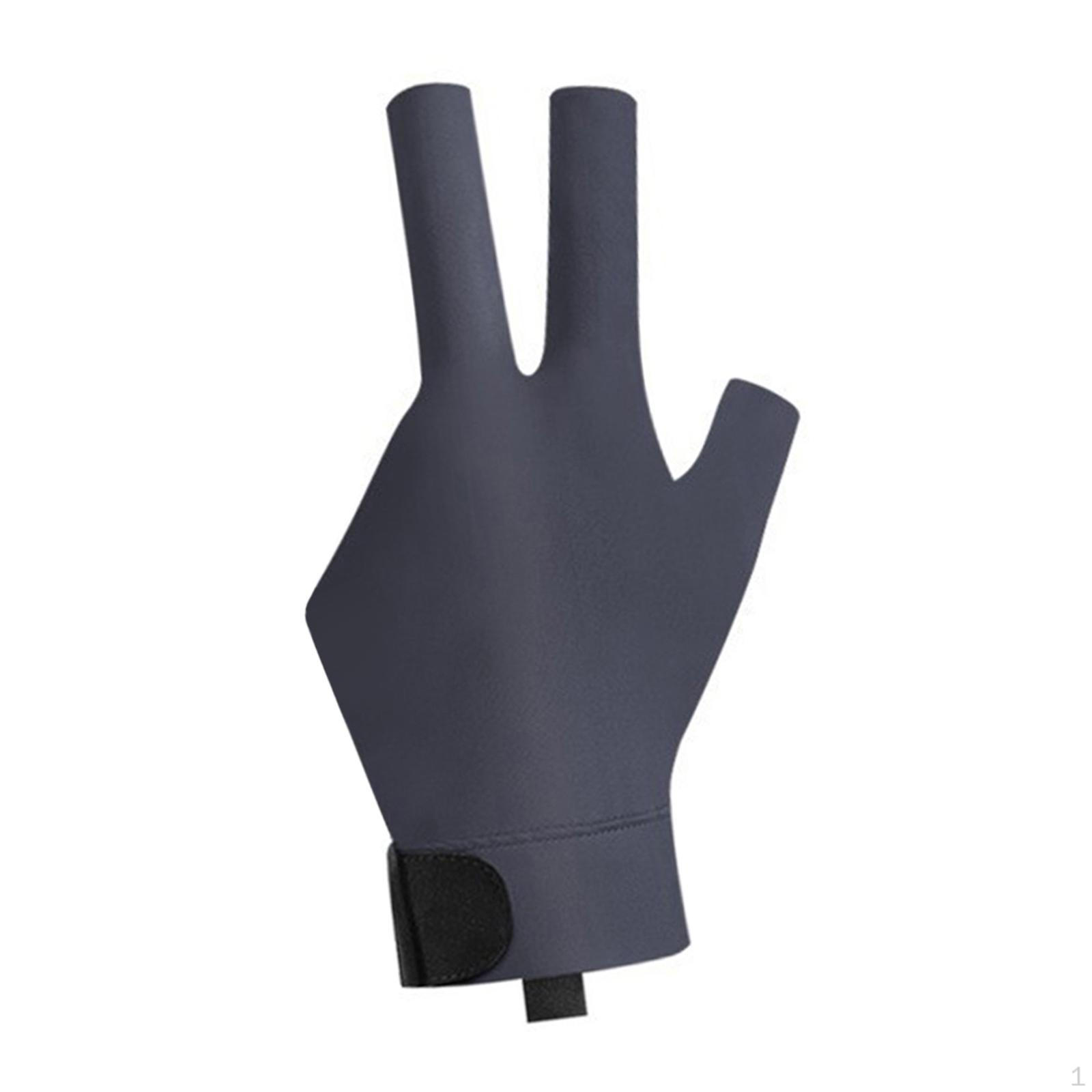 

Рукавичка для більярду на 3 пальці для снукеру, унісекс, аксесуар для більярдного кия Left Black Gray S