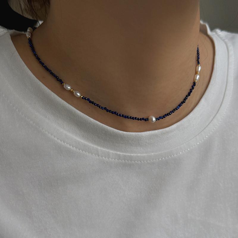 Ny Stil Geometriskt Pärlhalsband För Kvinnor Med Vintage Design Och Elegant Lås Halsbandskedja