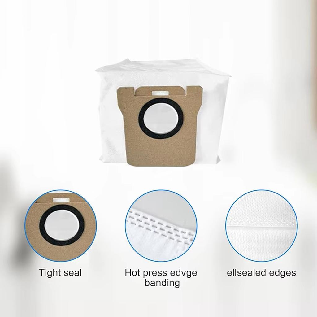 5Pcs Replacement Dust Bags for Dreame S10/S10 Pro/X10/Roborock P10/P10 Pro Robot Vacuum Cleaner