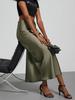 Fashion Satin Party Long Skirt High Waist Solid Color Casual Basic Women Skirts Fishtail Skirt Chic Summer Woman Clothing 2025
