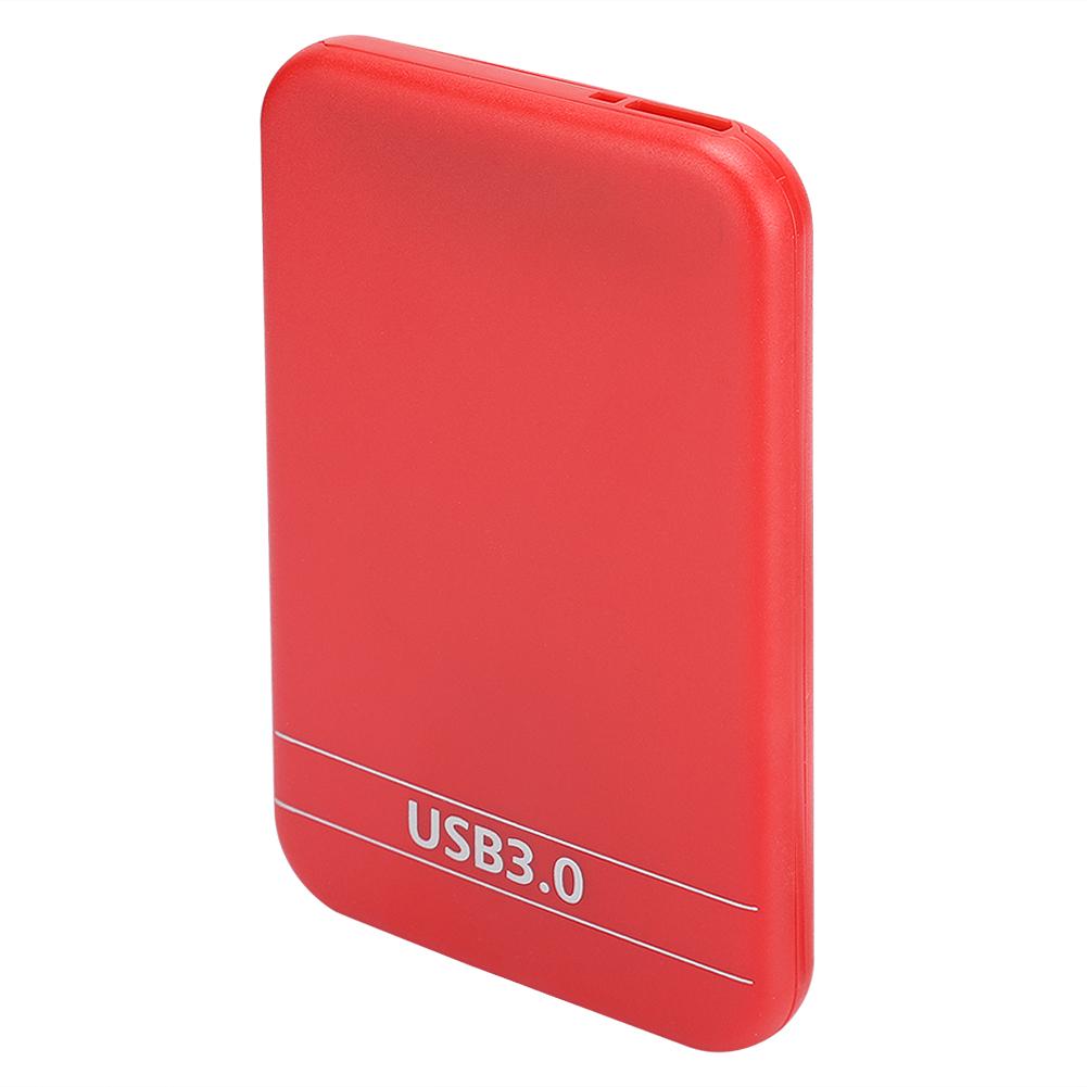 2,5palcový kryt pevného disku Přenosný ultratenký kryt SSD s rozhraním USB 3.0 pro disky do notebooku(Červené