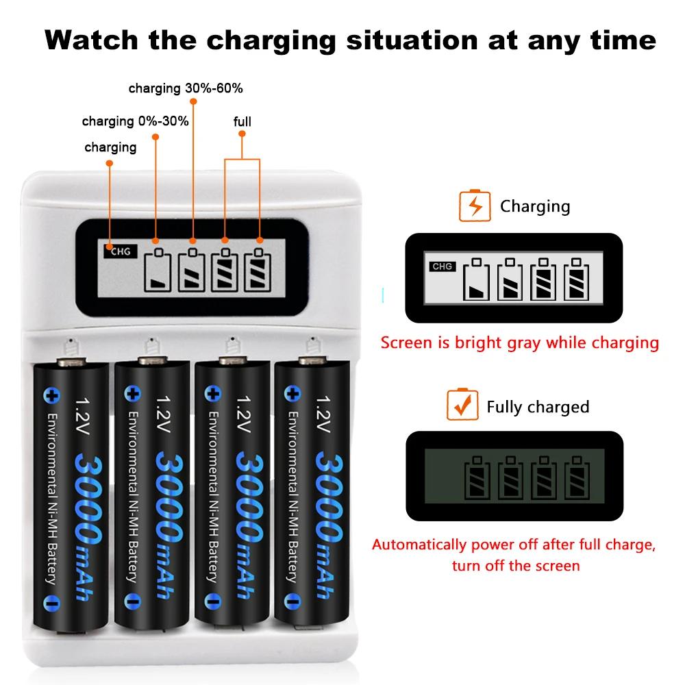 CITYORK AA rechargeable battery + AAA battery Rechargeable batteries 1.2V AA AAA NIMH NI-MH Battery Low Self Discharge Battery