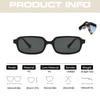 SO&EI Retro Nieten Kleine Rechteckige Sonnenbrille Damen Marken Designer Herren Farbverlauf Sonnenbrillen UV400