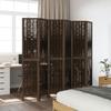 VidaXL Cloison de Séparation 6 Panneaux, Séparateur de Pièce, Écran d'Intimité, Paravent Chambre Salon, Marron Foncé 358667