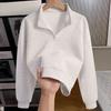 Maglione da Donna a Mezza Zip con Maniche Corte in Saldo