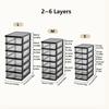 Clear Desktop Storage Box with Drawer Heightened Table Organizer Plastic Office storage cabinet  for Stationery cosmetics