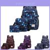 Fashionable Geometric Print Casual Backpack With Oxford Cloth Material