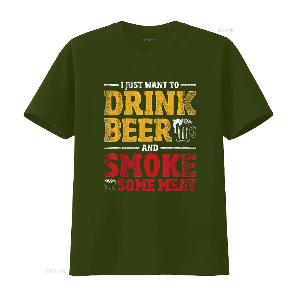 Mens Funny BBQ Chef Beer Smoked Meat Lover Grilling T Shirt Black 2X Large Vintage Washed Breathable Top For Everyday Wear
