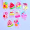 10Pcs Acrylic Lovely Mixed Fruit Flavored Popsicle Flatback Cabochon Scrapbook Kawaii DIY Embellishments Accessories C82