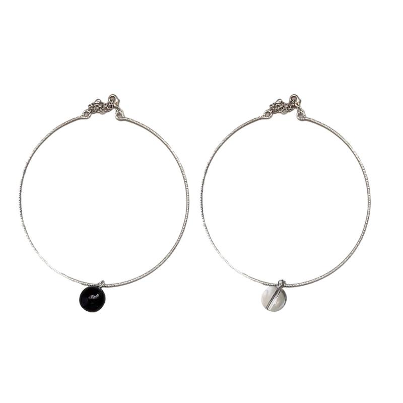 Fashion Acrylic Ball Pendant Metal Necklace for Women Hot Girls Harajuku Niche Necklace Sweet Cool Y2k Jewelry 2023