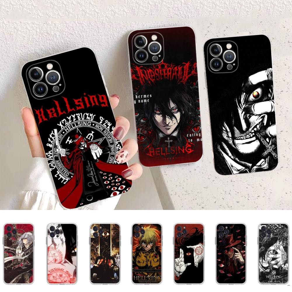 Horror Anime Hellsing For IPhone 11 12 13 14 15 16 17 Pro Max Plus 13 Mini Silicone Soft Transparent Back