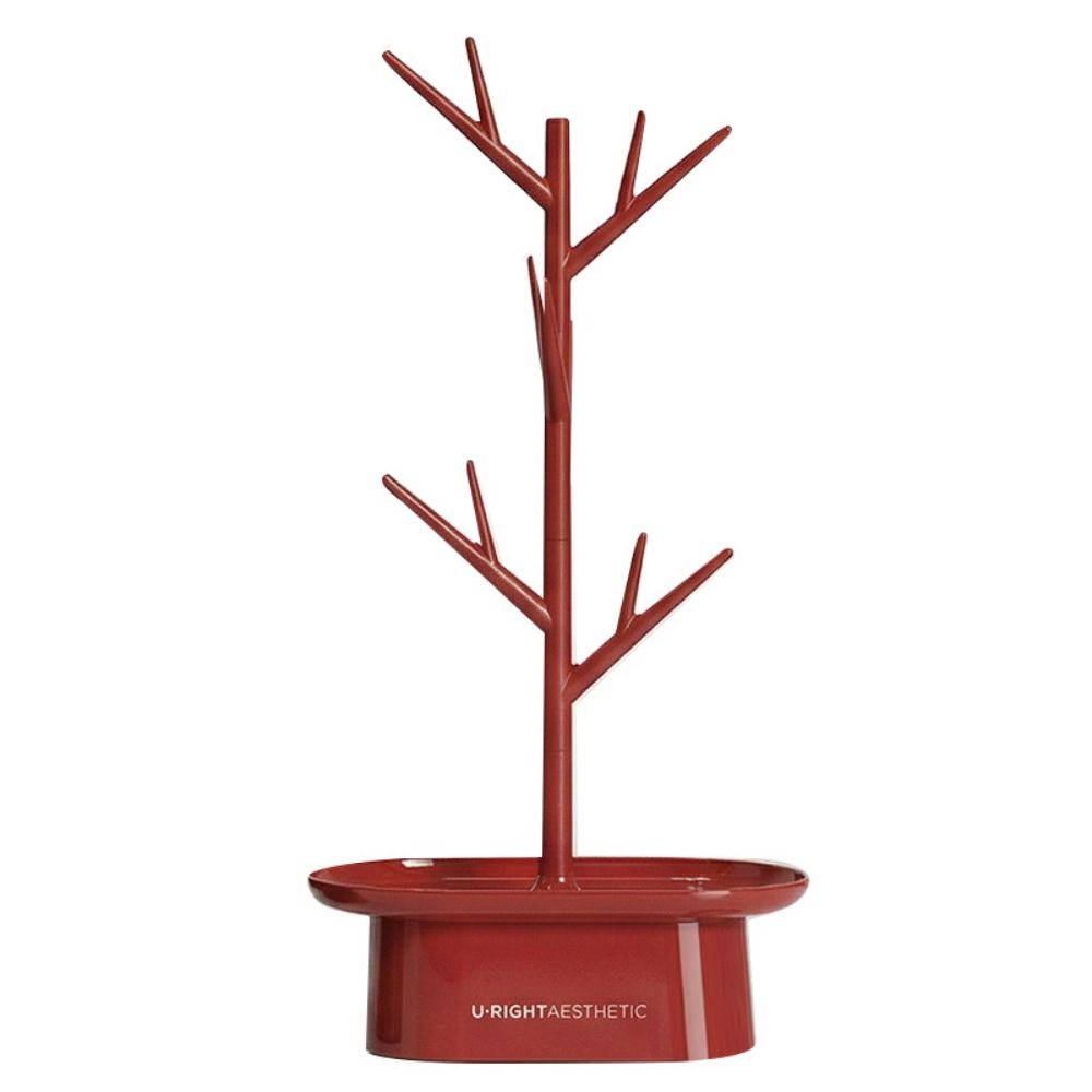 Creative Tree Shape Jewelry Rack with Base Multifunctional Jewelry Display Stand Ring Necklace Bracelet Organizer Tabletop