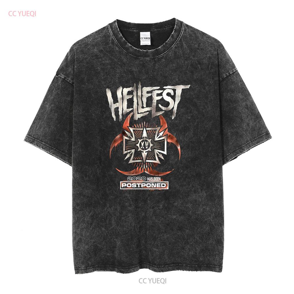 Hellfest 2020 has been postponed For Fan Black All Size T Shirt QQ1232 long or short sleeves vintage Washed Casual fashion
