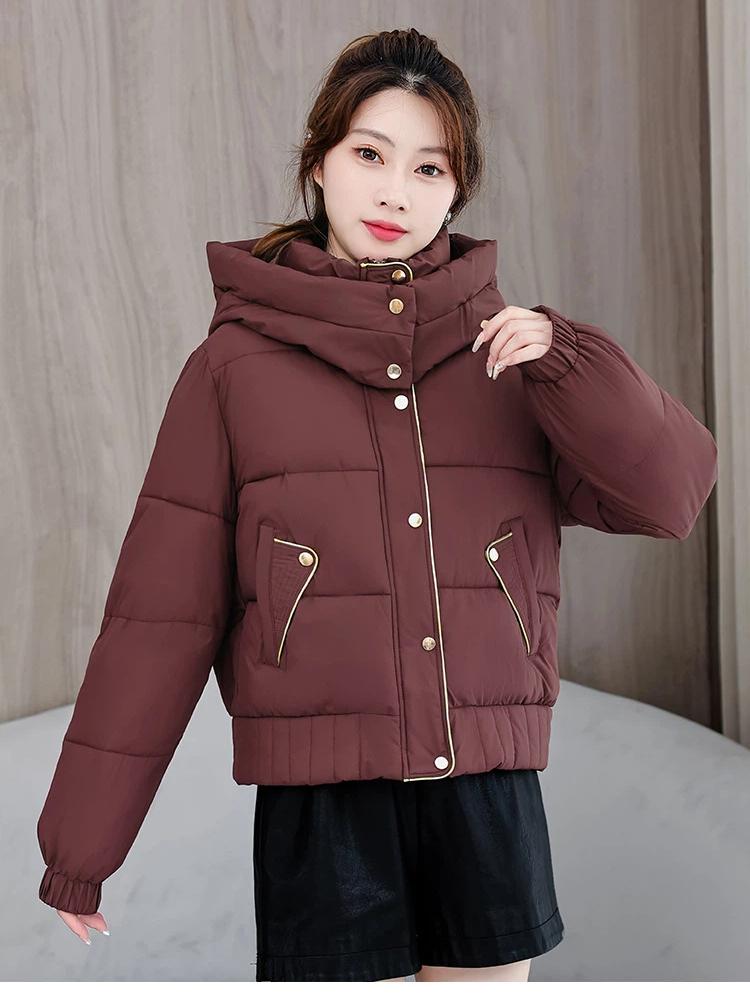 Women’s Short Hooded Windproof Thicken Warm Winter Jacket