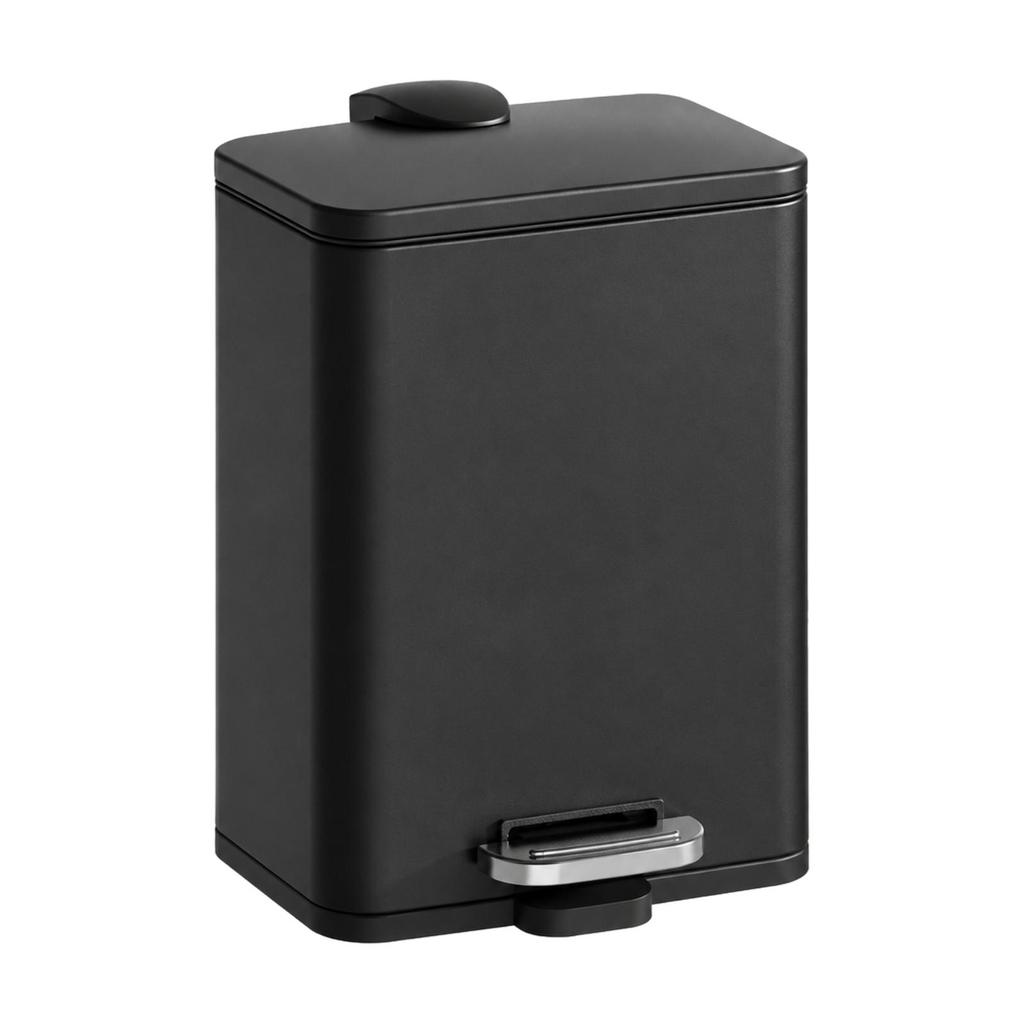 5L Rectangular Pedal Waste Bin Hands Metal with Polypropylene Liner Compact for Kitchen,