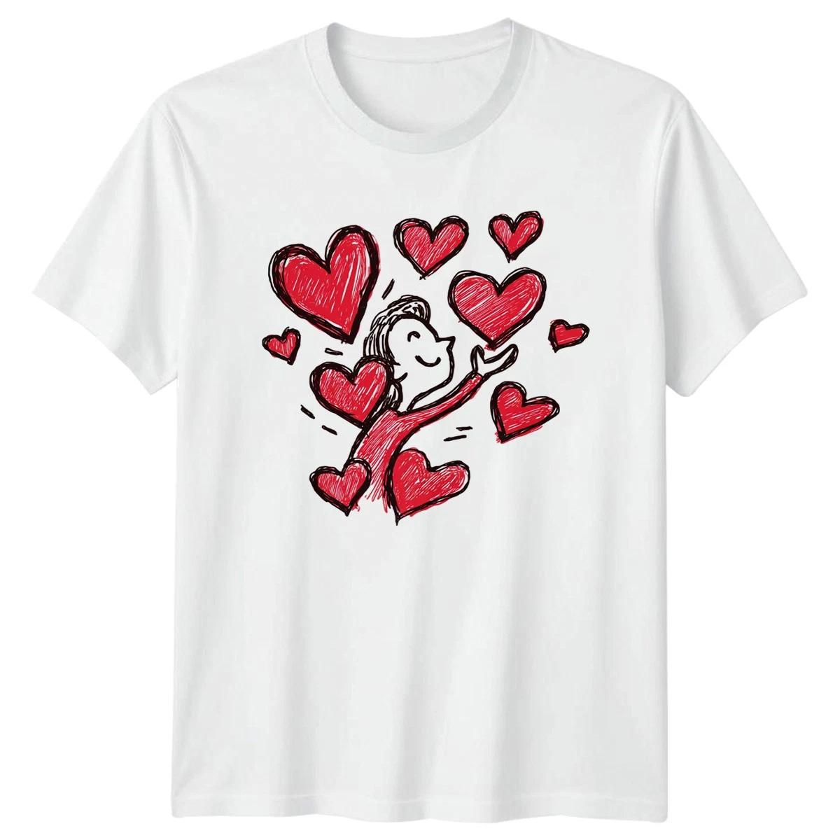 Full Of Love And Happiness T-Shirt Abstract Design Positivity XXL